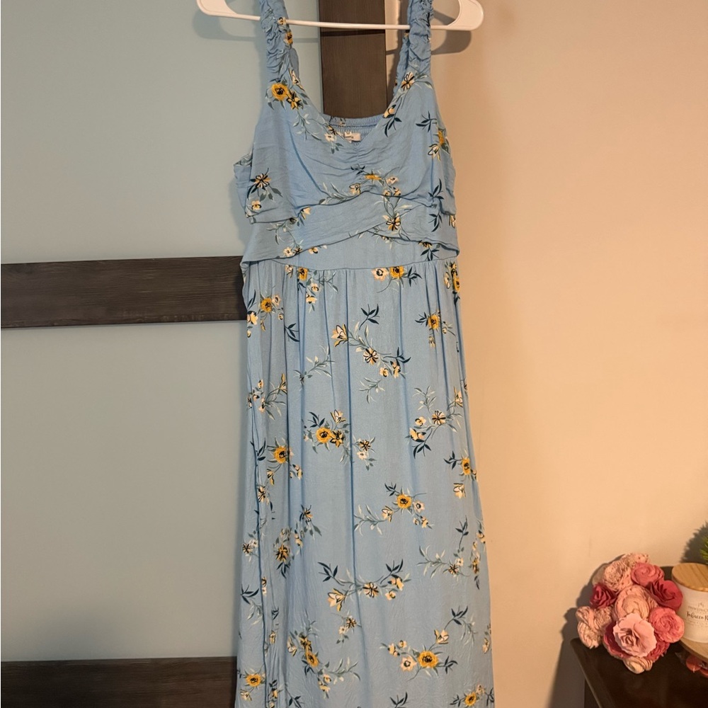 Maurices Sky Blue Floral Top